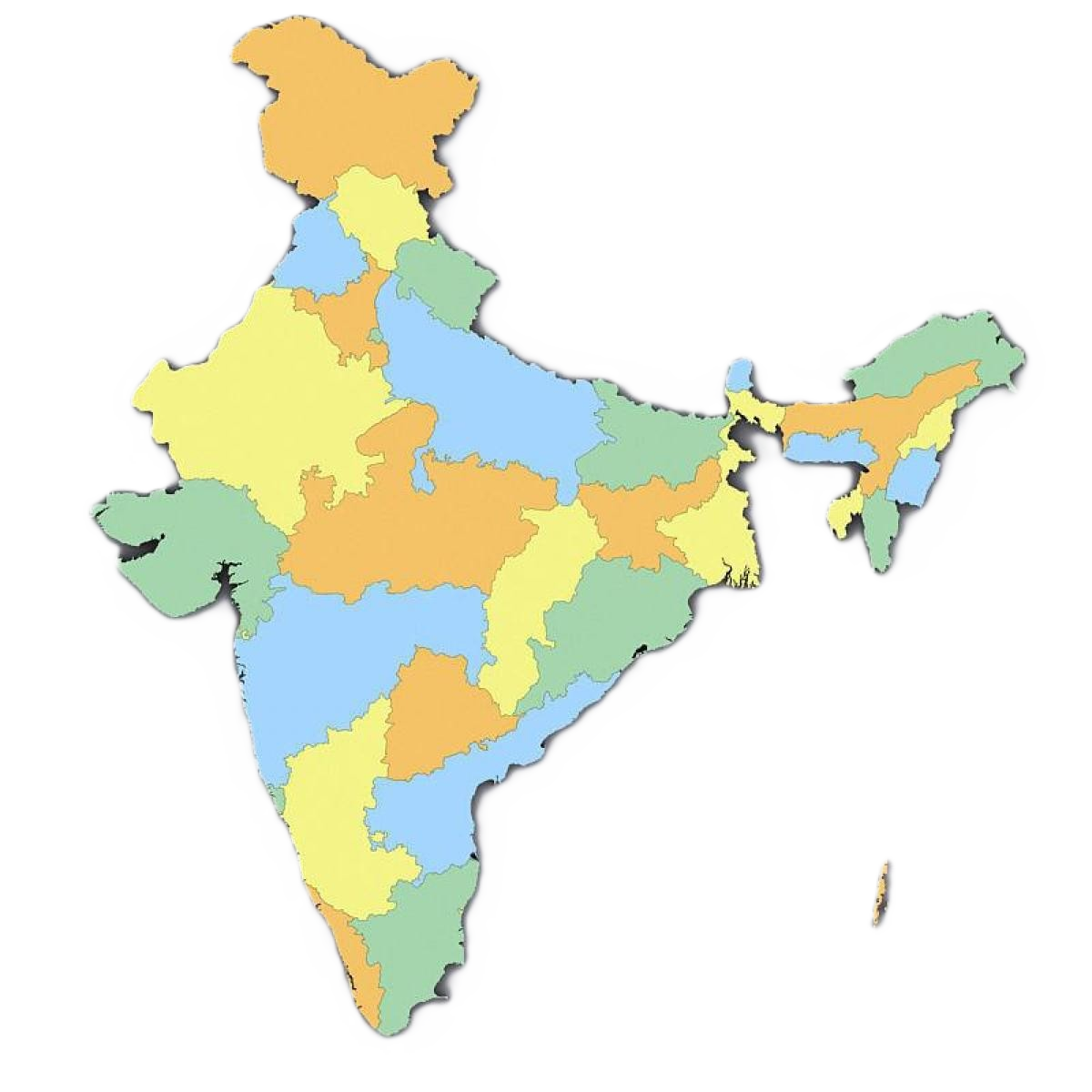Map of E-Mind Solutions delivery locations across India